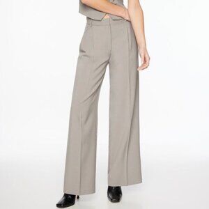 Dynamite Ellie Eversleek Wide Leg High Rise Pants Grey 12